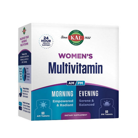 Kal, Women'S Multivitamin Morning And Evening, 2 Pack, 60 Tablets Kal