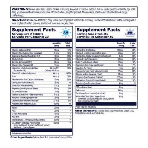 Kal, Multivitamin Am/Pm Men's, 2x60 Caps