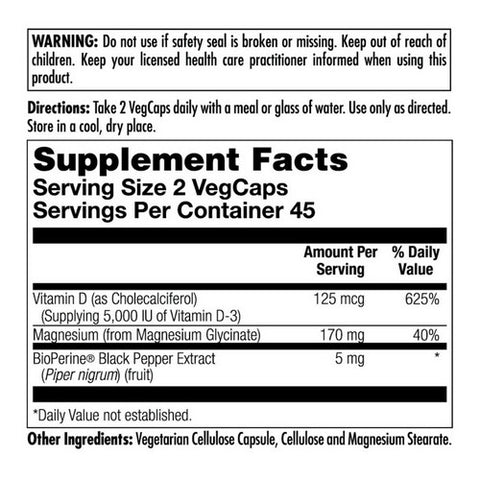 Kal, D-3 Mag Glycinate, 90 Count