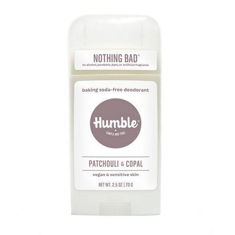 Humble Brands, Deodorant Vegan And Sensitive Skin Formula Patchouli & Copal, 2.5 Oz