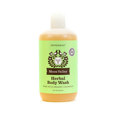 Moon Valley Organics, Herbal Body Wash Peppermint, 12.9 Oz