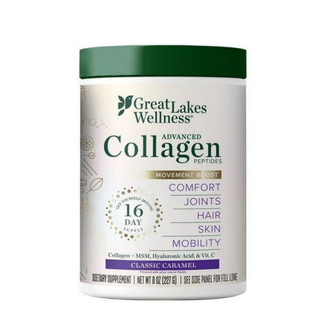 Great Lakes Wellness, Collagen Peptides Daily Joint Caramel Flavor, 8 Oz