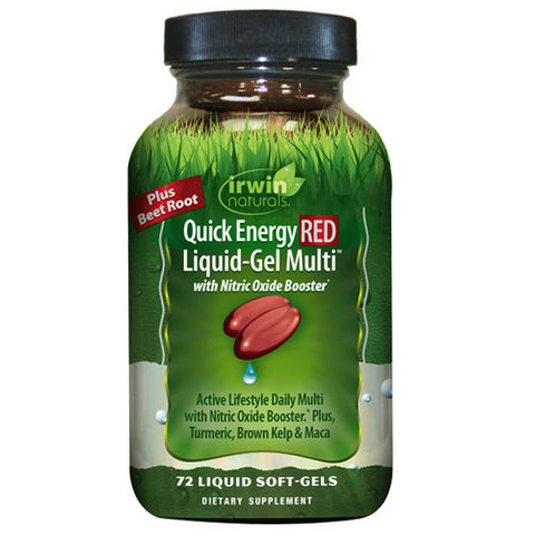 Irwin Naturals, Quick Energy RED Liquid-Gel Multi, 72 Softgels
