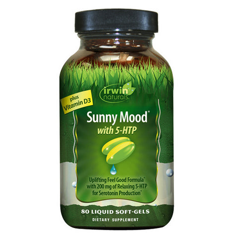 Irwin Naturals, Sunny Mood With 5-Htp Plus Vitamin D3, 80 Softgels
