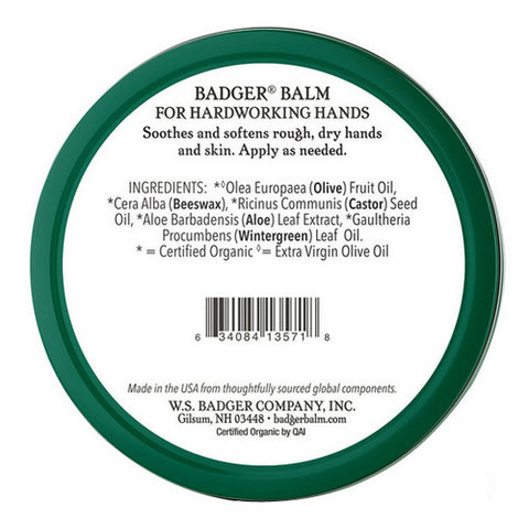 Badger Balm, Badger Balm for Hardworking Hands Tin, 56 Grams