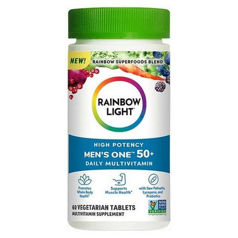 Rainbow Light, Men's One 50+ Daily Multivitamin, 60 Tabs Rainbow Light