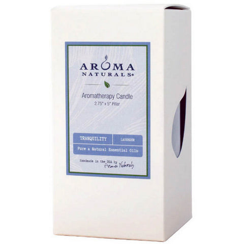 Aroma Naturals, Tranquility Periwinkle Pillar 2, 1 Candle