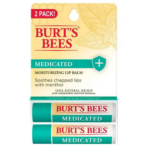 Burts Bees, Medicated Lip Balm Blister Box, 0.15 Oz