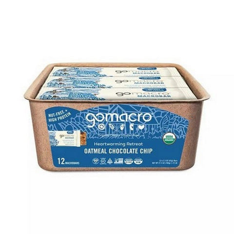 Gomacro, MacroBar Oatmeal Chocolate Chip, 12 Count