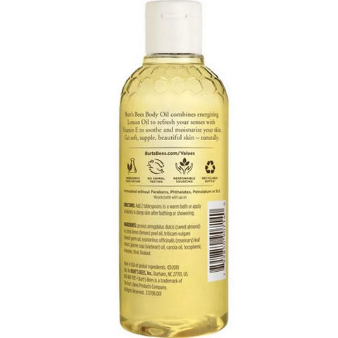 Burts Bees, Body Oil Lemon And Vitamin E, 5 Oz