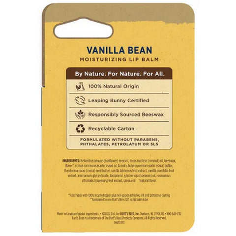 Burts Bees, Vanilla Paper Tube Lip Balm, 0.34 Oz Burts Bees