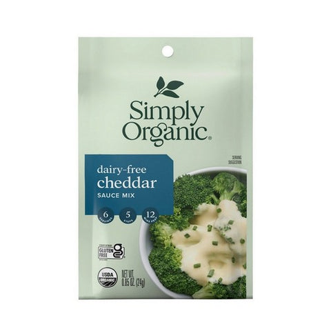 Simply Organic, Organic Dairy-Free Cheddar Sauce Mix, 0.85 Oz