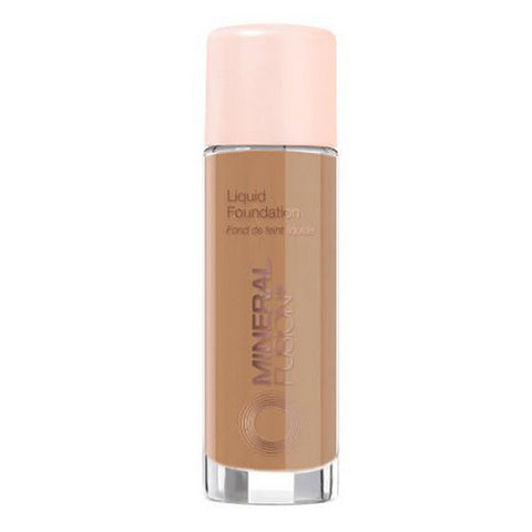 Mineral Fusion, Warm 5 Dark Caramel Liquid Foundation, 1 Oz