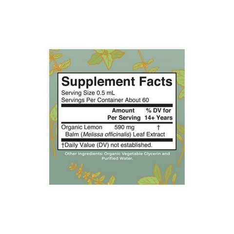 MaryRuth's, Organic Lemon Balm Liquid Drops, 1 Oz