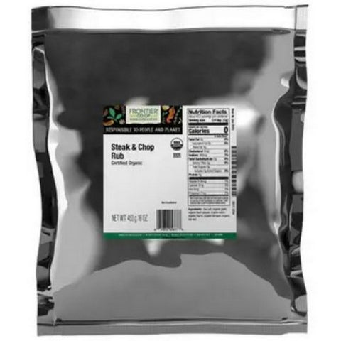 Frontier Coop, Organic Steak & Chop Grilling Rub, 1 Lb