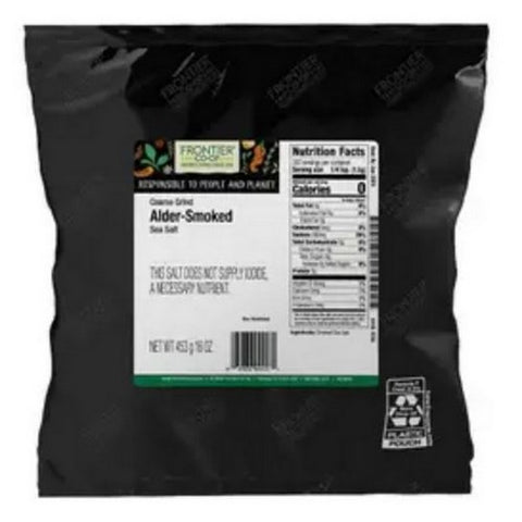 Frontier Coop, Alder Smoked Salt Coarse Grind, 1 Lb