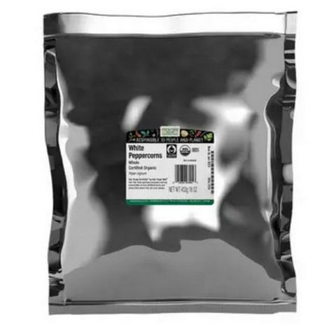 Frontier Coop, Organic White Peppercorns, 1 Lb