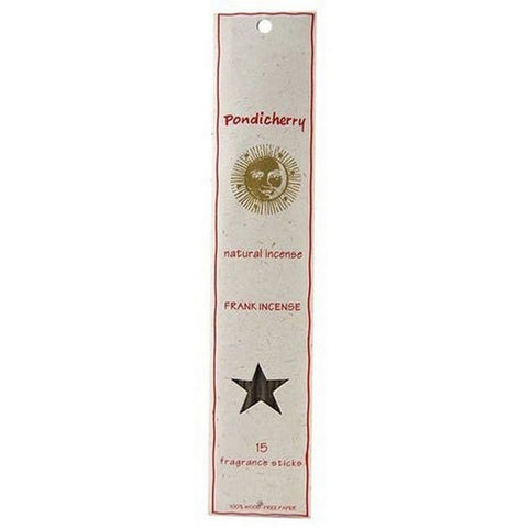 Pondicherry Natural Incense, Frankincense Incense Sticks, 15 Count