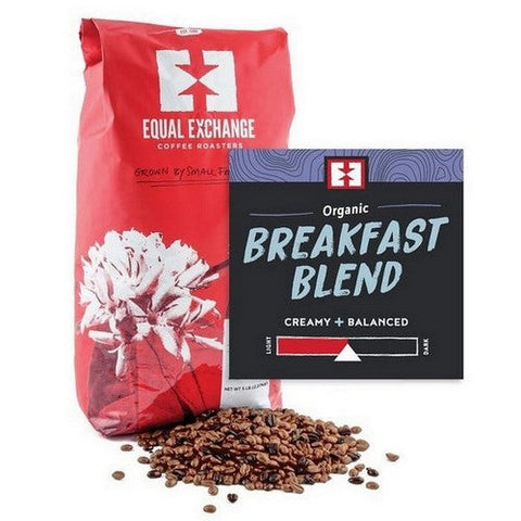 Equal Exchange, Organic Breakfast Blend Whole Bean Coffee, 5 Lbs
