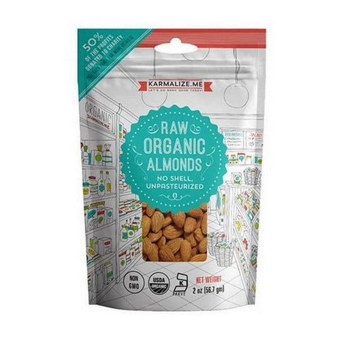 Karmalize.Me, Organic Raw Almonds, 2 Oz