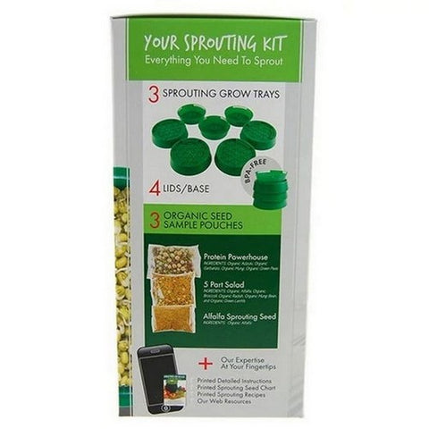 Handy Pantry, Food Grade 3 Tray Stackable Sprout Garden Green, 1 Count