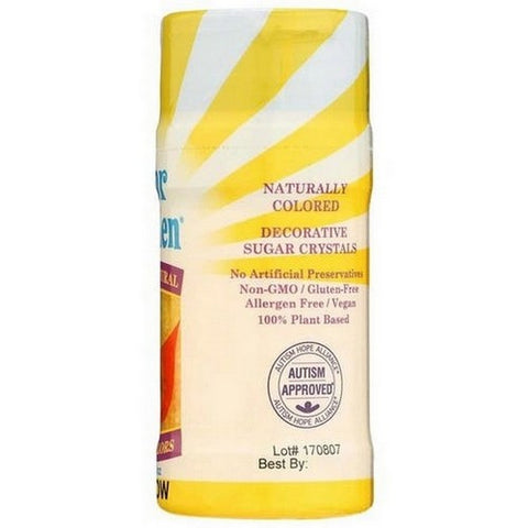 Color Garden, Yellow Natural Sugar Crystals, 3 Oz