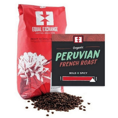 Equal Exchange, Organic Coffee Peru French Roast Whole Bean Coffee, 5 lb