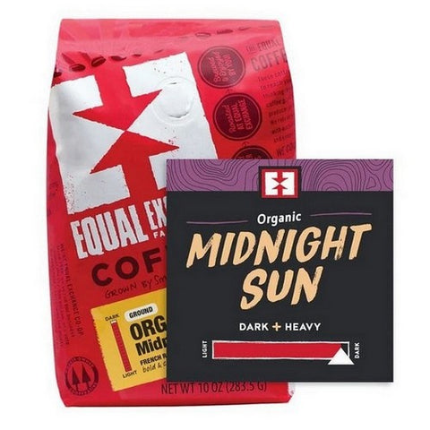 Equal Exchange, Organic Coffee Midnight Sun Blend Ground Coffee, 10 Oz