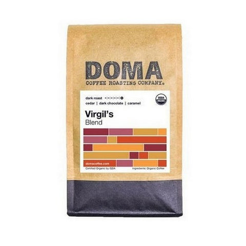 DOMA Coffee Roasting Company, Organic Virgils Blend Whole Bean Coffee, 12 Oz
