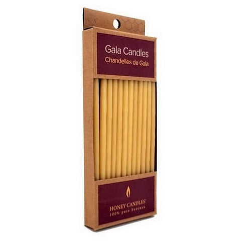 Honey Candle Co., Gala Beeswax Candles Natural, 12 Count