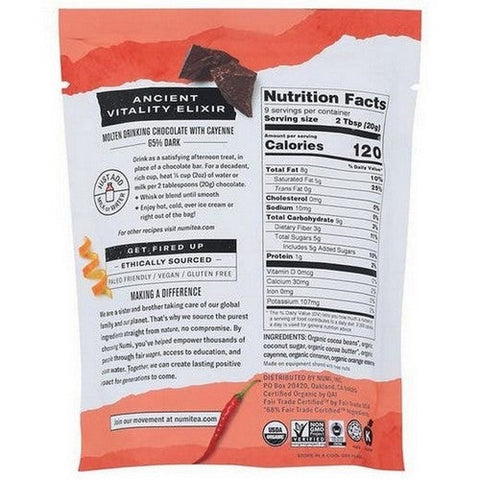 Numi Tea, Touch of Chili Organic Drinking Chocolate, 6.3 Oz Numi Tea