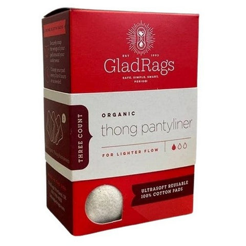 GladRags, Organic Thong Pantyliners, 3 Count