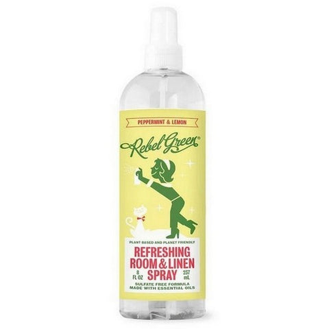 Rebel Green, Peppermint And Lemon Linen Room Spray, 8 Oz