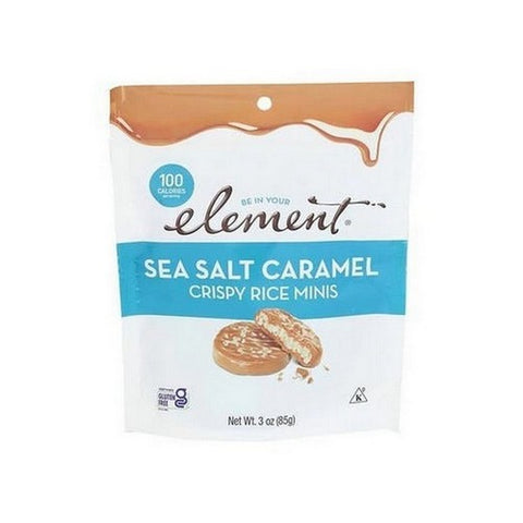 Element Snacks, Sea Salt Caramel Crispy Rice Minis, 3 Oz