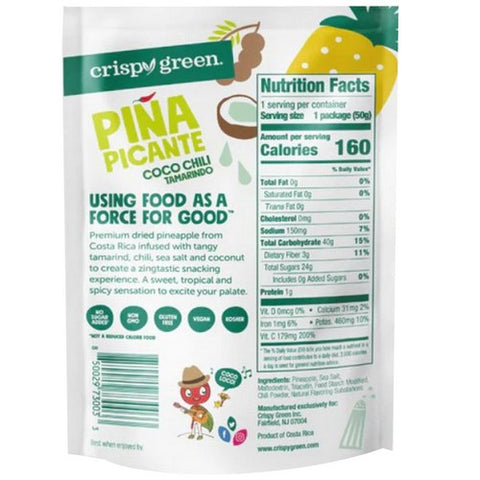 Crispy Green, Pina Picante Coco Chili Tamarindo Freeze Dried Fruit, 1.76 Oz