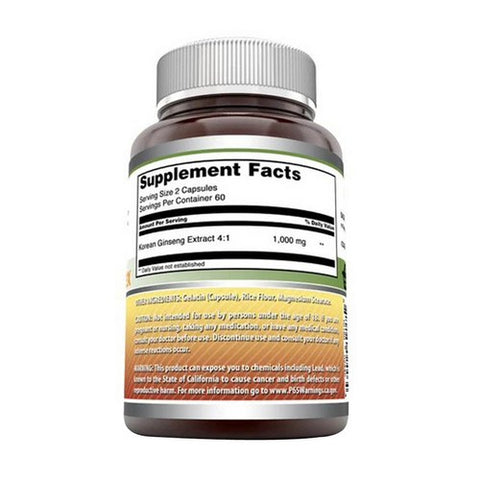 Amazing Nutrition, Amazing Formulas Ginseng Complex, 1000 mg, 120 Caps