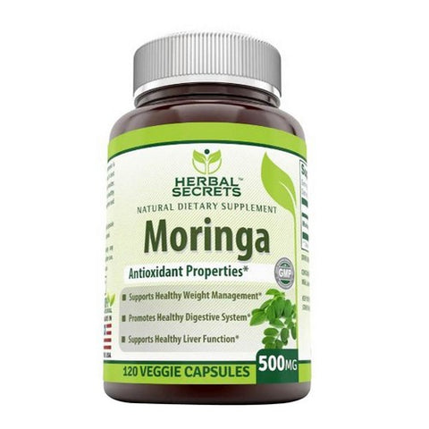 Amazing Nutrition, Herbal Secrets Moringa 4:1 Extract, 500 mg, 120 VegCaps