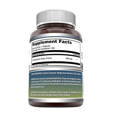 Amazing Nutrition, Amazing Formulas L-Glutamine, 500 mg, 120 Caps