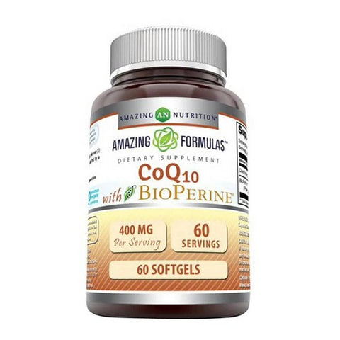 Amazing Nutrition, Amazing Formulas CoQ10 with Bioperine, 400 mg, 60 Softgels