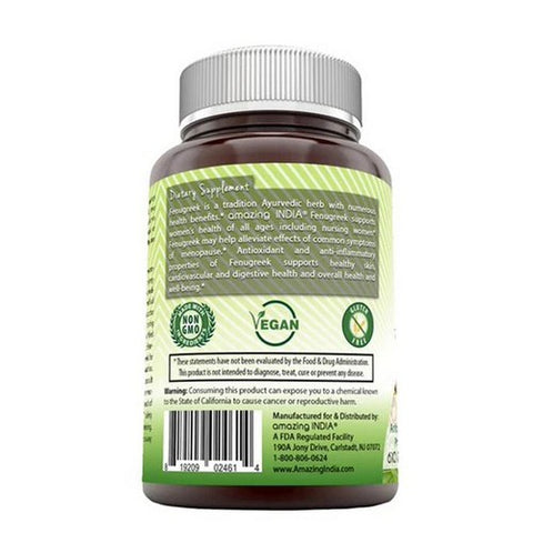 Amazing Nutrition, Amazing India Fenugreek, 610 mg, 180 VegCaps