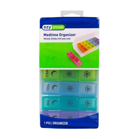 Ezy Dose, Medtime Weekly Pill Organizer Weekly 3X / Day With Pop Outs, 3 Each Ezy Dose
