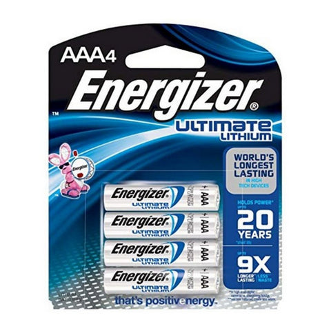 Energizer, Lithium AAA Batteries, 4 Each