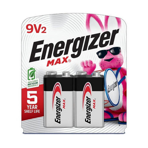 Energizer, Max Alkaline Batteries 9 Volt, 2 Each Energizer