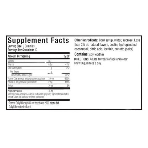 Vicks, Super C Energize And Replenish, 750 Mg, 36 Gummies