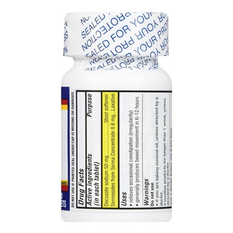 Basic Drugs, Senna-S Laxative With Stool Softener, 100 Tabs