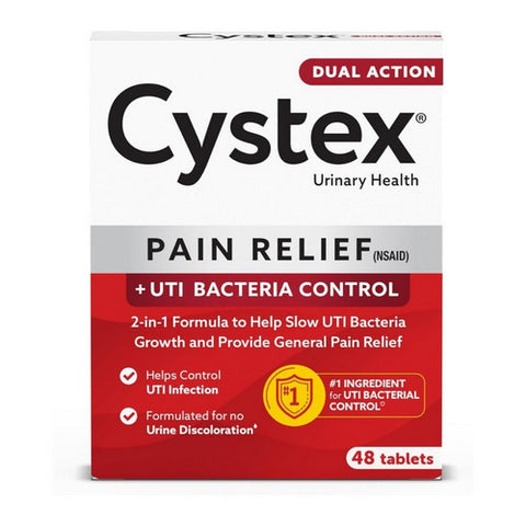 Cystex, Urinary Pain Relief Max Strength, 48 Tablets