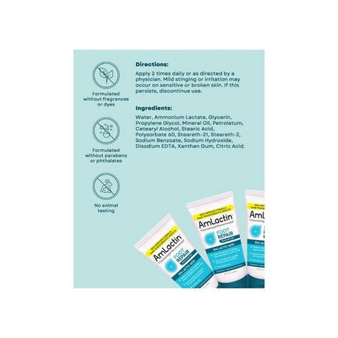 Amlactin, Foot Repair 15% Lactic Acid Foot Cream, 3 Oz