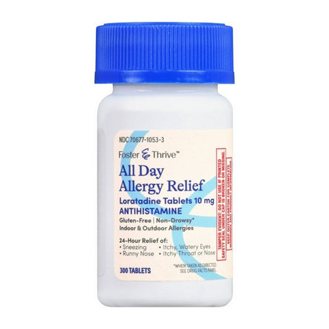 Foster And Thrive, All Day Allergy Relief Loratadine, 10 Mg, 300 Tabs
