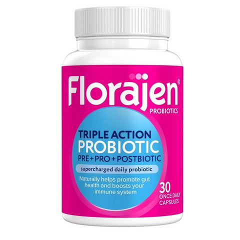Florajen, Triple Action Probiotic, 30 Capsules