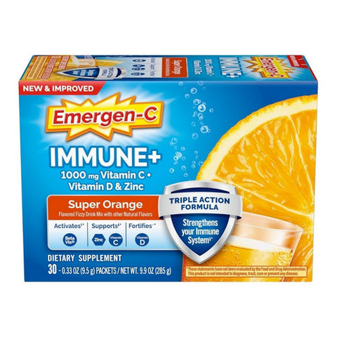 Emergen-C, Immune Plus Powder Drink Mix With Vitamin C, 30 Count